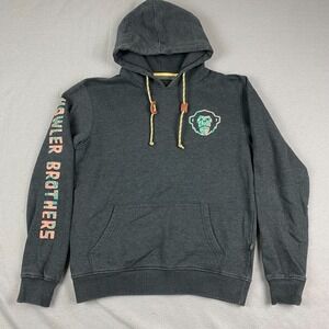 Howler Bros select Hoodie Mens Medium gray Full Zip solid spellout Jacket